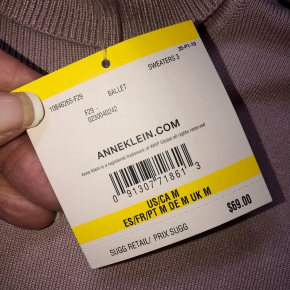 💗NEW! Anne Klein Blush Pink/Mauve Sleeveless Turtleneck Sweater - Picture 7 of 9